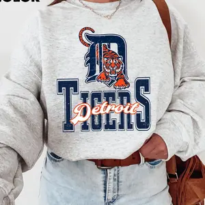 Detroit Baseball Retro Graphic Sweatshirt, Baseball City Sport Game Day Pullover Hoodie For Men & Women