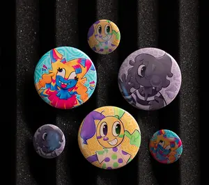 Dandy's World CIRCUS TRIO Roblox Pin Button, Cute Button Bag Accessories, Colorful Meme Pin Buttons For Clothes, Bags, Backpack, Hats, Jeans, and More, Funny Bag Accessories!