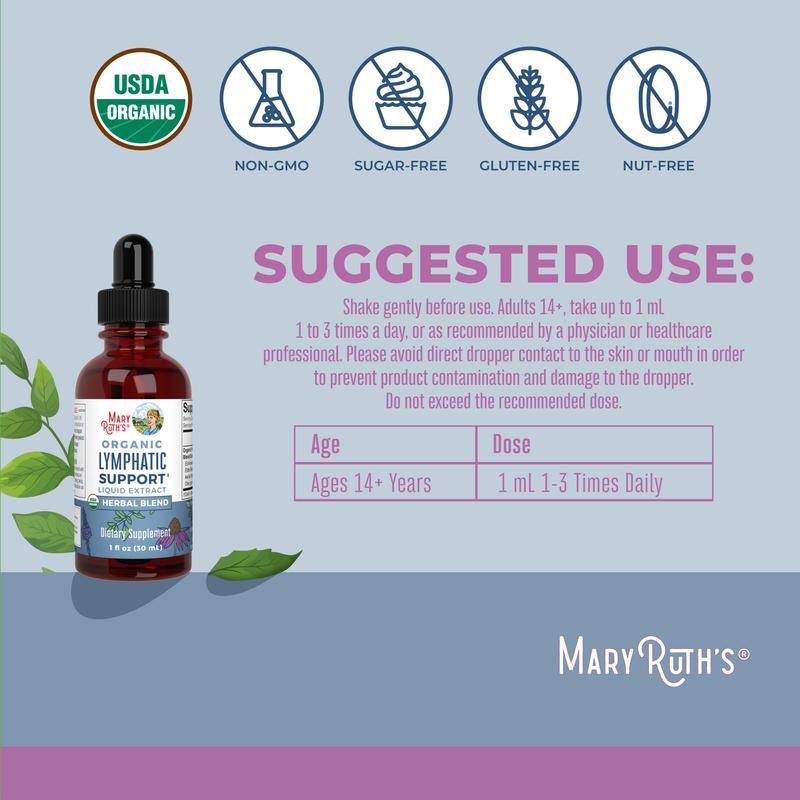 MaryRuth's Daily Multivitamin, Lymphatic Support, & Magnesium Bundle - Liquid Morning Multivitamin 15 oz - Lymphatic Support Herbal Blend - Liquid Magnesium Blend 30 oz