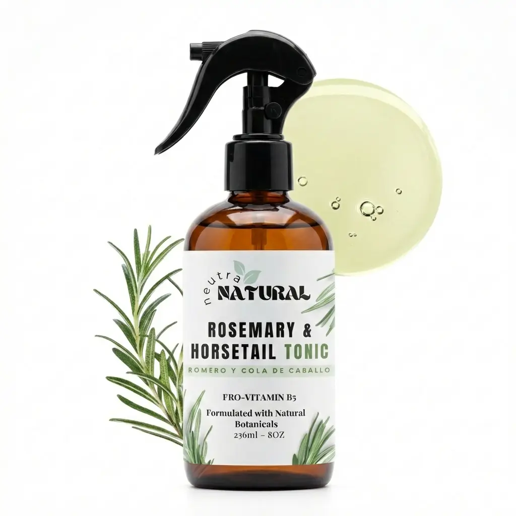 NEUTRA NATURAL Rosemary & Horsetail Hair Growth Tonic - Clean Beauty Herbal Haircare Scalp Treatment, Vegan Daily Nourishing Water-based Botanical Formula, Sulfate-Paraben Free, No Artificial Fragrance, Promotes Healthy Scalp & Thickening Mist