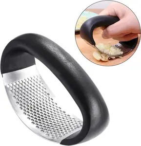 Premium Stainless Steel Garlic Press Rocker – Multi-Functional Kitchen Crusher for Garlic, Ginger, Nuts & Herbs – Ergonomic, Easy-to-Clean & Space-Saving Tool