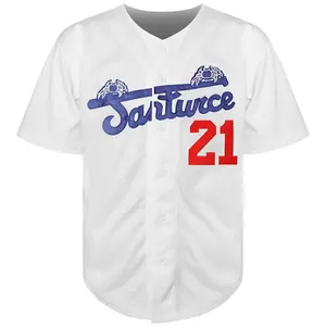 Clemente Baseball Jersey #21 Short Sleeve 100% Polyester Sports Top Fitness Top Comfortable Durability Normal Size