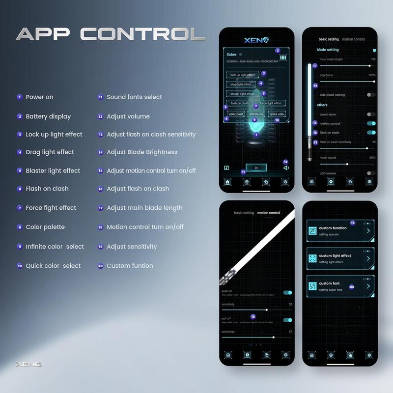 Obi-Wan Lightsaber with 16 Sound Effects RGB Lighting Modes Metal Hilt Rechargeable for Role-Playing Family Entertainment Orange Duel Cosplay Sword Epic Toys Medieval Collectible 92cm PC Blade High Impact