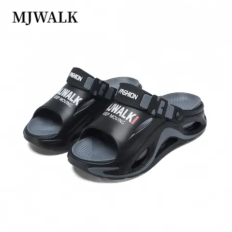 [MJWALK] 2026 New Arrival Men's EVA Slide Slipper Shoes - 5cm Height, No Odor, Arch Support, Lightweight, Soft, Ankle-Fit, Breathable, Durable, All Seasons, Anti-Slip Fashion Footwear, Casual Soft Slippers for Daily Indoor/Outdoor Wear