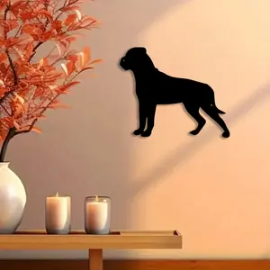 1pc Memorial Dog Metal Wall Art, Outdoor Statue Mural, Perfect for Garden, Patio, Pet Memorial Space Decor, Christmas Decor, Ideal Gift for Pet Owners