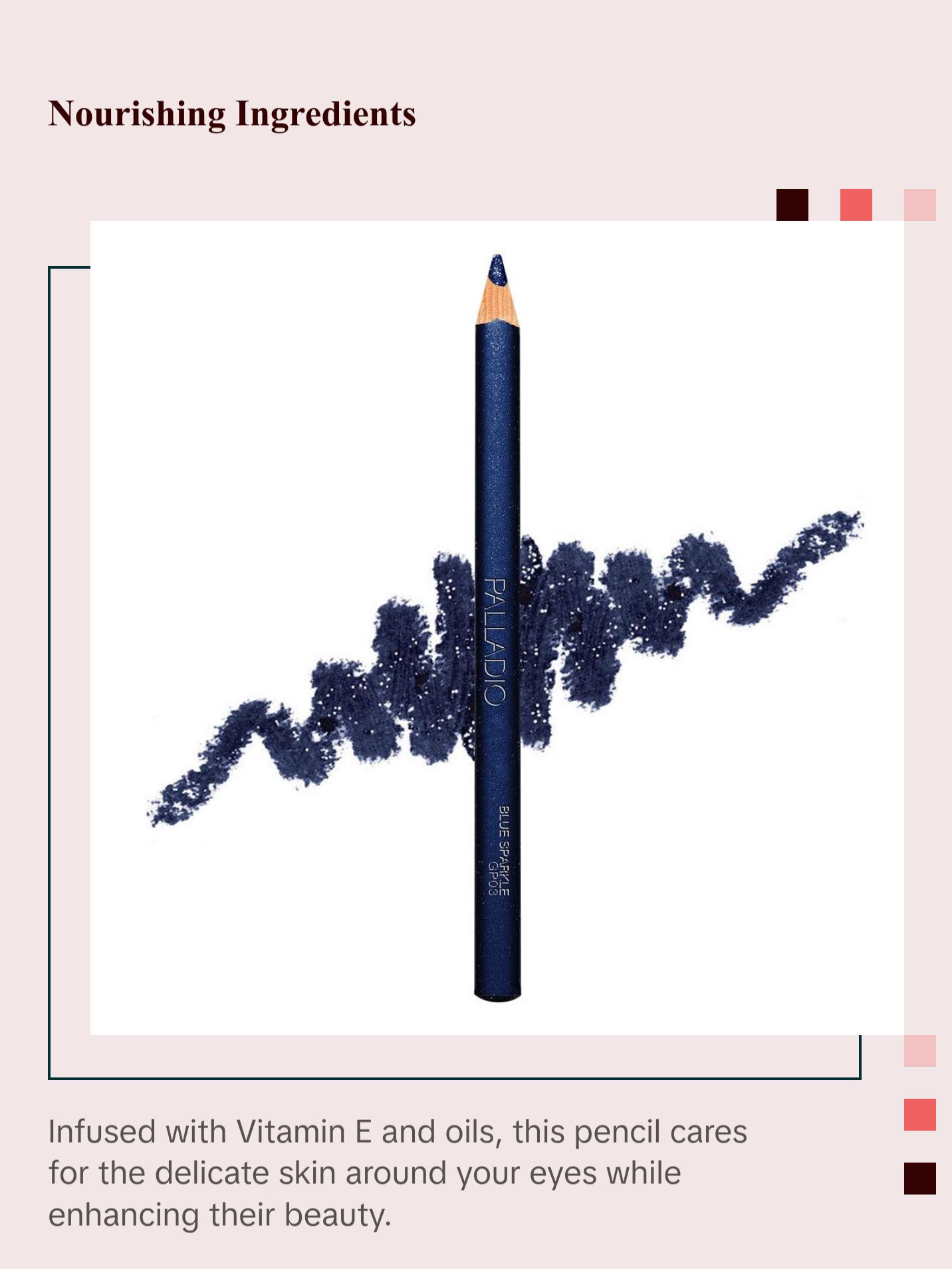 Palladio Glitter Eyeliner Pencil - Makeup Nourishing Tool for Glitter Finish