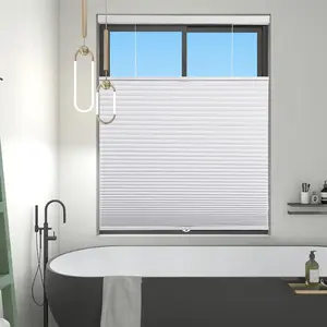 Blackout Top Down Bottom Up Cellular Shades, Cordless Honeycomb Blinds for Bedroom, Nursery & Bathroom, Total Privacy, 27" W*50" H,White
