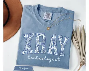 Comfort Colors Xray Tech Shirt, Xray shirt, Radiology tee, Rad Tech tee, xray tech gifts Fabric Top