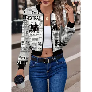 coats Lightweight Chic Polyester Bomber Jacket - Zipup with Black Trim, Machine Washable Perfect for Fall/Winter Fashion Fabric Womenswear