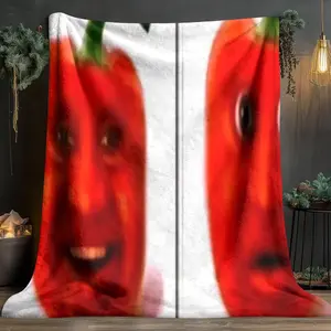 Funny Pattern Print Blanket, Flannel Series Bedding, Dormitory Blanket, Nap Blanket, Car Blanket, Office Blanket, Air Conditioning Blanket