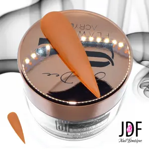 JDF Color Acrylic Powder 'Burnt Orange' 1oz/28g Premium Adhesion & Bubble-Free, Long Lasting, Non-Yellowing; Beginner/Advanced Nail Tech / Nail Artist / Manicurist