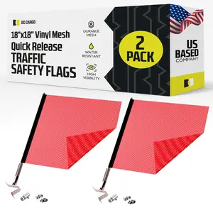 Red Safety Flag with EZ Mount, 2-pack