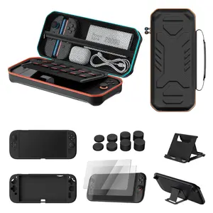 Hosanwell Switch2 4 in 1 Accessories Set for 2026 Nintendo Switch2 Model,Switch2 Hard Carrying Case with Switch2 Protective Case,8 Thumb Grip,2 Screen Protector,1 Stand go2 shop tiktok tech game