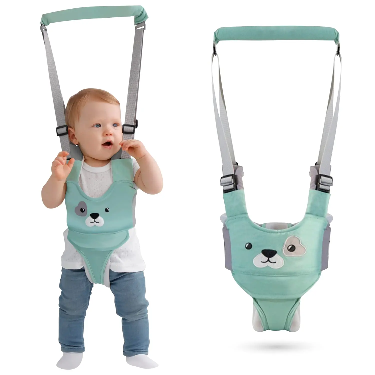 Baby Walking Harness, Padded Vest-Style Learning Assistant with Handheld Handle for Toddlers & Infants 7-24 Months, Fast Shipping, Affordable Prices, Daily Use, No, Fabric
