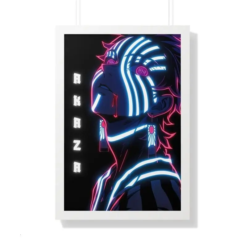 [Sale Off Up To 50%] [No Frame] Akaza Upper Three Poster, Demon Slayer, Kimetsu No Yaiba Anime, Wall Art, Home Decor, Anime Gifts, Satin and Archival Matte.