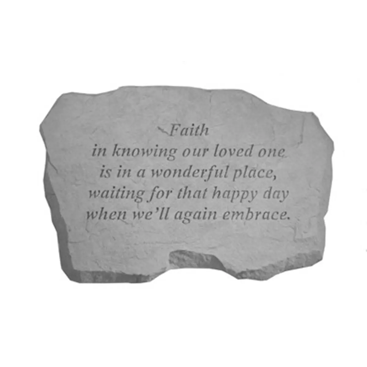 Kay Berry 96556 Engraved Stone Memorial Piece with Engraved Text, "Faith Is Knowing" Outdoor Garden Decor for Home Improvement