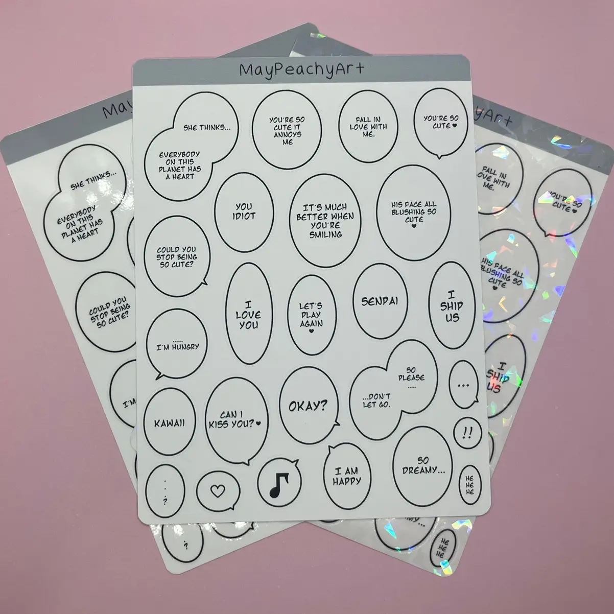 Manga Bubble Deco Sticker Sheet