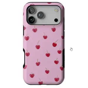 Casely Cherry iPhone Case MagSafe for iPhone 11–17 Pro Max Cute Pink Cover