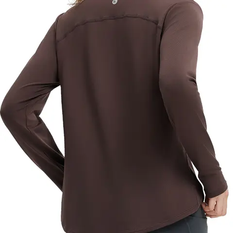 Baleaf Women's Long Sleeve Basic Athletic Apparel Tee - Lightweight, Stretchy, Breathable Sports Top, Activewear Fitness Gym Shirt with Cross Hem, Thumb Loop