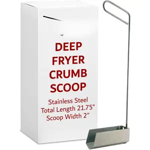 Co. V-Shaped Deep Fryer Strainer Scoop - Oil & Crumbs Strainer for Fryers in Restaurants, Diners, Hotels,  Kitchen Utensils