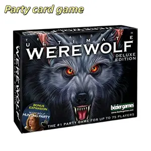 Werewolf Card Game Set, Party Game Cards, Luxurious Expansion Edition, Suitable for 5-75 Players, Includes English Instructions & Cards, Perfect for Parties