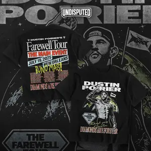UNDISPUTED Dustin Poirier Diamond Are Forever UFC 318 Heavy Cotton T-shirt Dustin Poirier Farewell Tour 2025, Dustin Poirier Retired Shirt, MMA Fight Night Shirt Fan Apparel Pump Cover Poirier vs Holloway 3 Direct-to-garment Printing