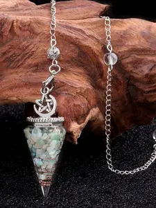 1pc Amethyst Quartz Pendulum with Chain, Silver Star Top Natural Stone Dowsing Tool for Chakra Balancing & Reiki Healing Meditation, Divination Crystal Pendulum, Perfect Gift for Mom