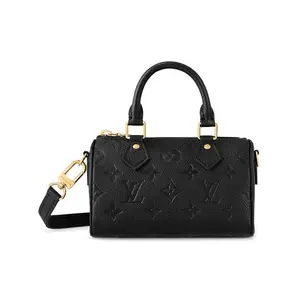 Louis Vuitton Speedy Nano Leather Crossbody Bag with Adjustable Strap for Women