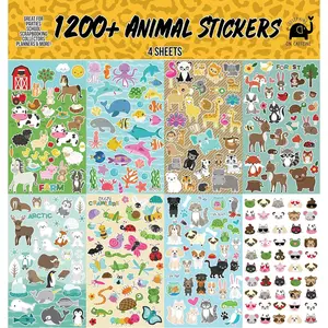 1200+ Assorted Cute Animal Stickers for Calendar Reward Planners Scrapbook Crafting for Parents Teachers Children
