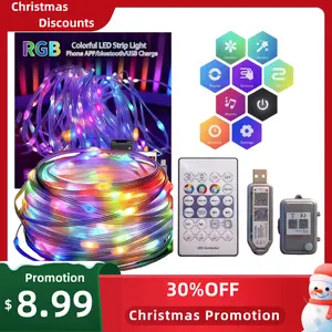 RGB Phantom LED Light - Intelligent Point-Controlled Voice-App, Waterproof, Sun Resistance, Ideal for Indoors & Outdoors, Music Sync LED Strip,Halloween gifts