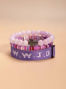 WWJD Letter Design Beaded Bracelet, Stretchy Rosary Bracelet, Fashionable Cross Charm Bracelet for Women & Men, Trendy All-match & Exquisite Jewelry for Birthday Gift