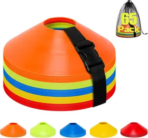 35/65/105 PCS Agility Soccer Cones for ,   Cones for Drills with Mesh Bag,  Cones for Soccer Practice, Football, Basketball - Disc Cones  Equipment