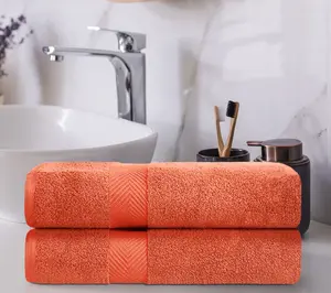 Superior Cotton 2-Piece Ultra Soft Zero-Twist Bath Towel Set
