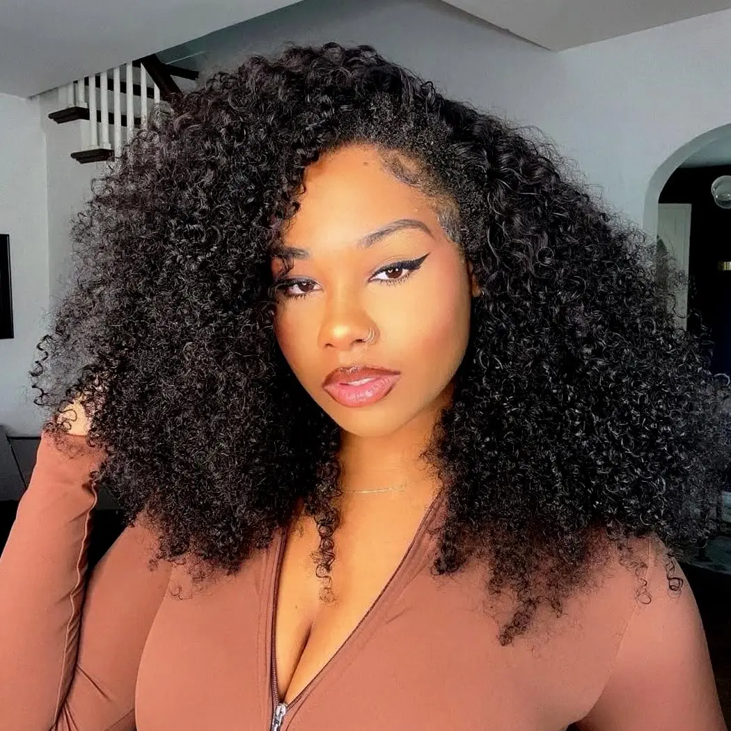 3 In 1 Curly Half Wig Human Hair 180% Density Drawstring Ponytail Headband Wigs For Black Women Deep Wave Wear And Go Glueless Wig Burmese Curly Half Up Half Down Wig Flip In Hair Extensions Invisible Clip In Beginner Friendly Upgrade