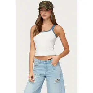 Eida Contrast Ribbed Tank Top