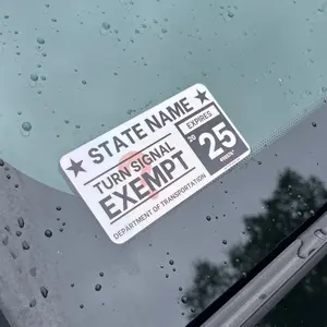 Turn Signal Exempt Sticker