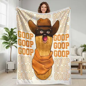 Cowboy Peanut Flannel Blanket  Vintage Western Bandit Print  Ultra Soft Warm Cozy  Perfect for Living Room  Dorm  Camping Trip  Holiday Gift. summerwins