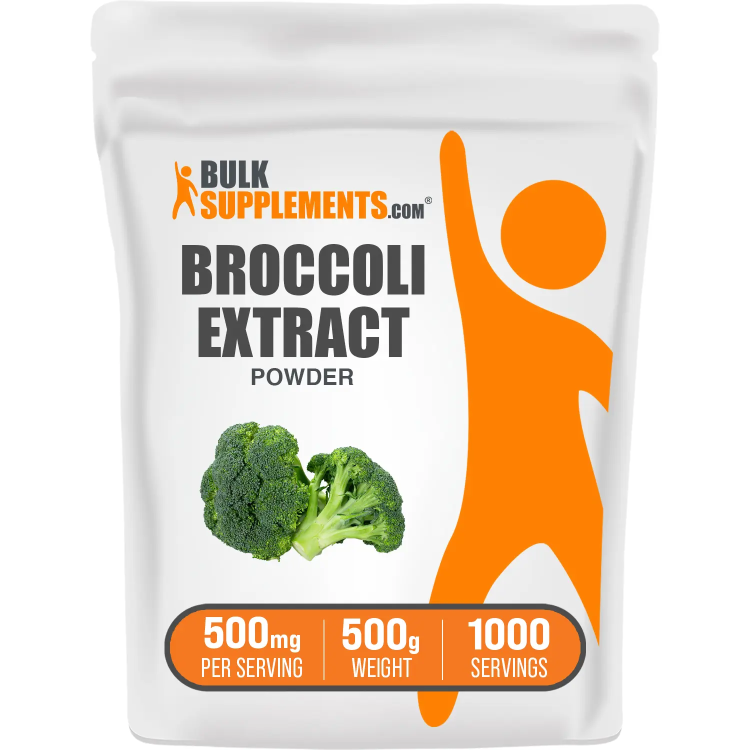 BulkSupplements Broccoli Extract Powder - Sugar-Free, Gluten-Free Superfood Dietary Supplement - 500mg per Serving, 500g - Cognitive, Skin & Digestive Support, Prop 65 Safe Antioxidant Boost