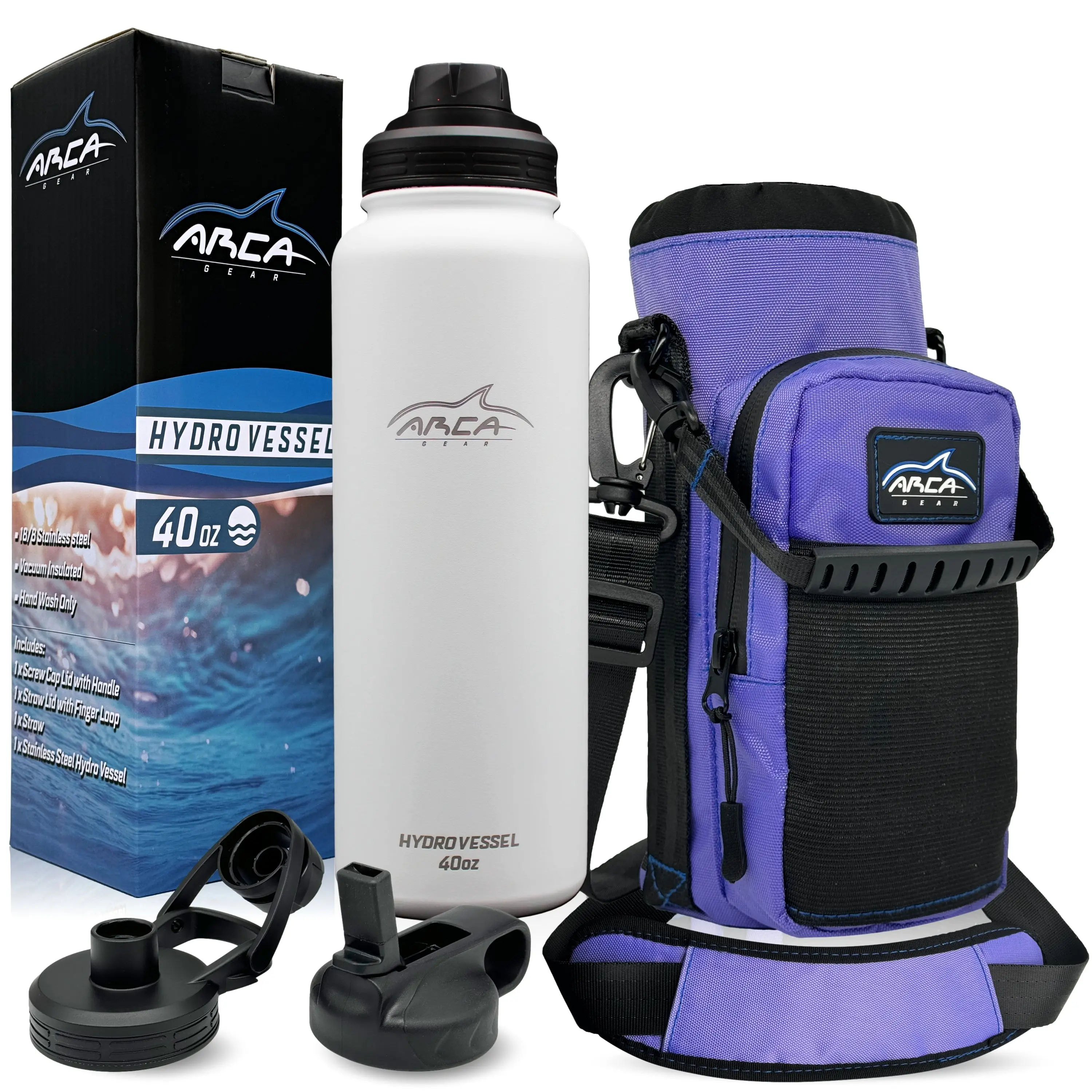 Hydro Carrier & Stainless Steel Hydro Vessel Water Bottle Combo Pack - Various Sizes Drinkware