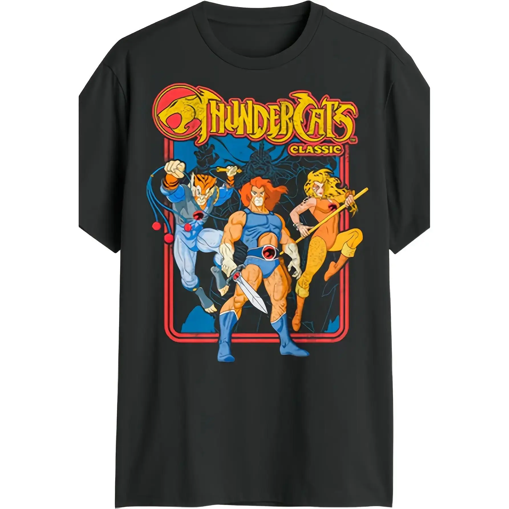 ThunderCats Classic Team Graphic Tee - Retro Cartoon Casual Crewneck, Breathable Streetwear for Fans