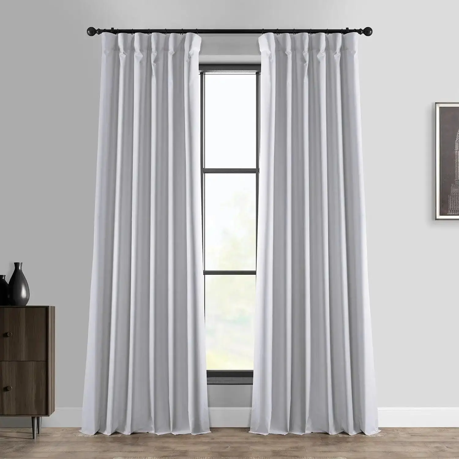 Solid Hotel Blackout Curtains, Black Out Curtains for Home Decoration & Kitchen, Budget-Friendly Window Drapes, Home Decoration Curtain