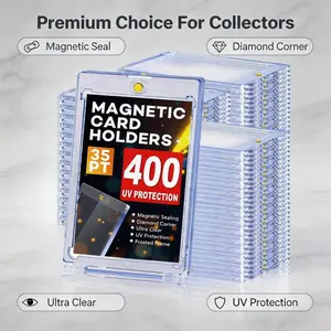 UV400 Protection, Magnetic Card Holder 35pt, Premium Acrylic Hard Case, One Touch Card Holder Fit for MTG, Sports, Football, Trading Cards hard card Hard Plastic Baseball Card Sleeves Kit Card Sleeve Signed Card Sport Card Holder