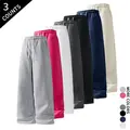 Men’s 3-Pack Wide-Leg Sweatpants — Casual Loose Drawstring Cuffed Joggers, Street Style, Relaxed Fit Athletic Pants, Suitable for Daily Exercise, Fitness, and Running, Medium Thickness,sohochic