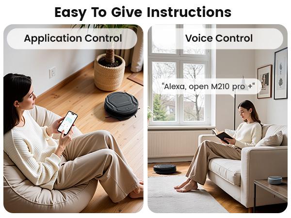 Lefant M210 Pro+ Robot Vacuum Cleaner, 3500Pa Strong Suction, Slim & Quiet, 200-Min Runtime, Self-Charging, WiFi/App/Alexa Control, 6 Cleaning Modes for Pet Hair, Hard Floors & Low Carpet, Black