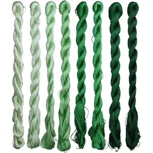 Natural 100% Silk, Embroidery Silk Floss 8 Colors 110m Each (71)
