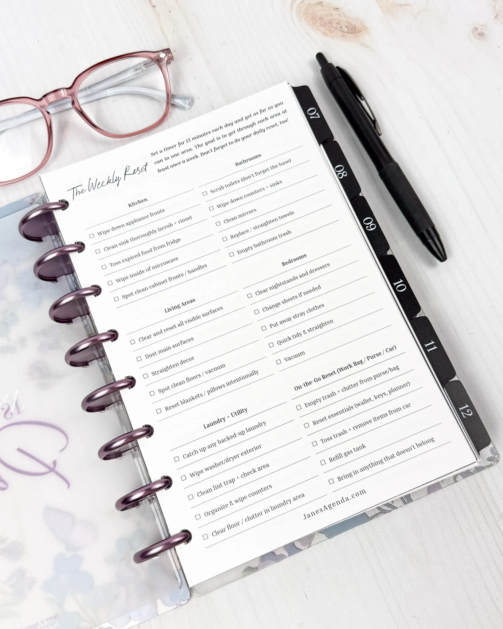 Housekeeping Planner Inserts