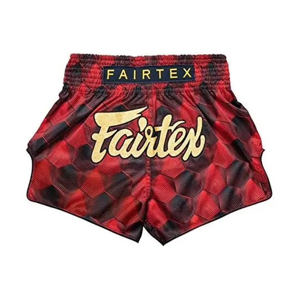 Fairtex BS1919 Stealth Red Slim Cut Muay Thai Boxing Short