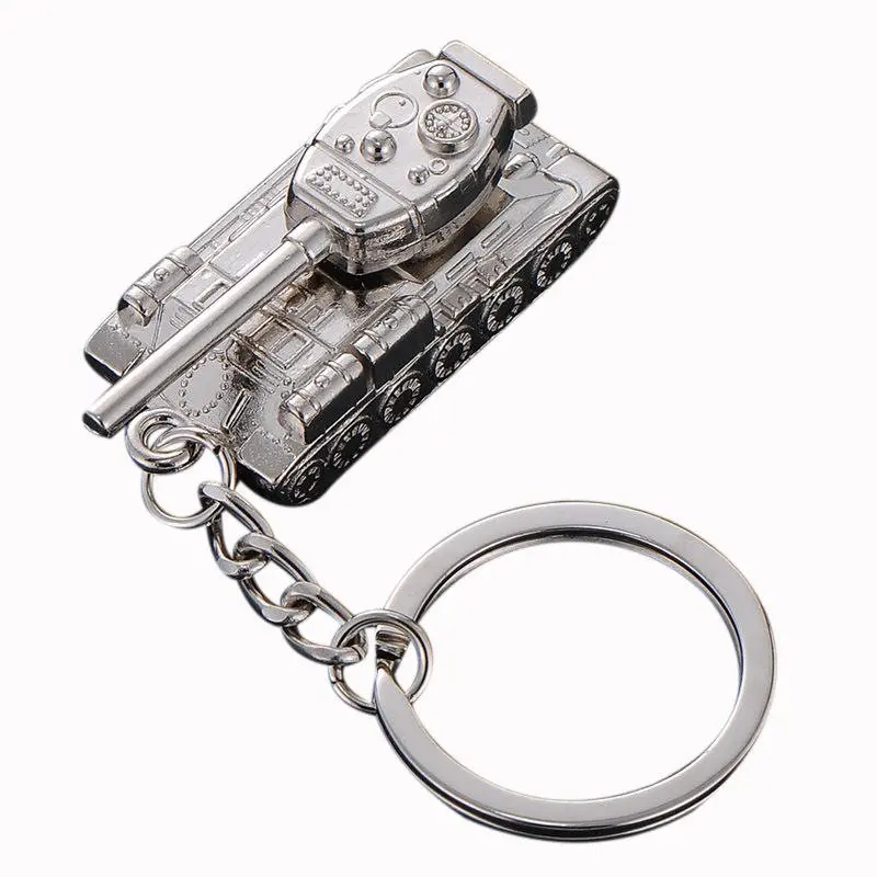 Military Tank Keychain Rotating Turret Army Combat Vehicle Key Ring Mini Tank Pendant Novelty Keychain Collectible Armored Vehicle Key Holder Backpack Charm Bag Pendant Gift Souvenir Desk Decoration Vehicle Model Accessory Everyday Carry Gift Idea