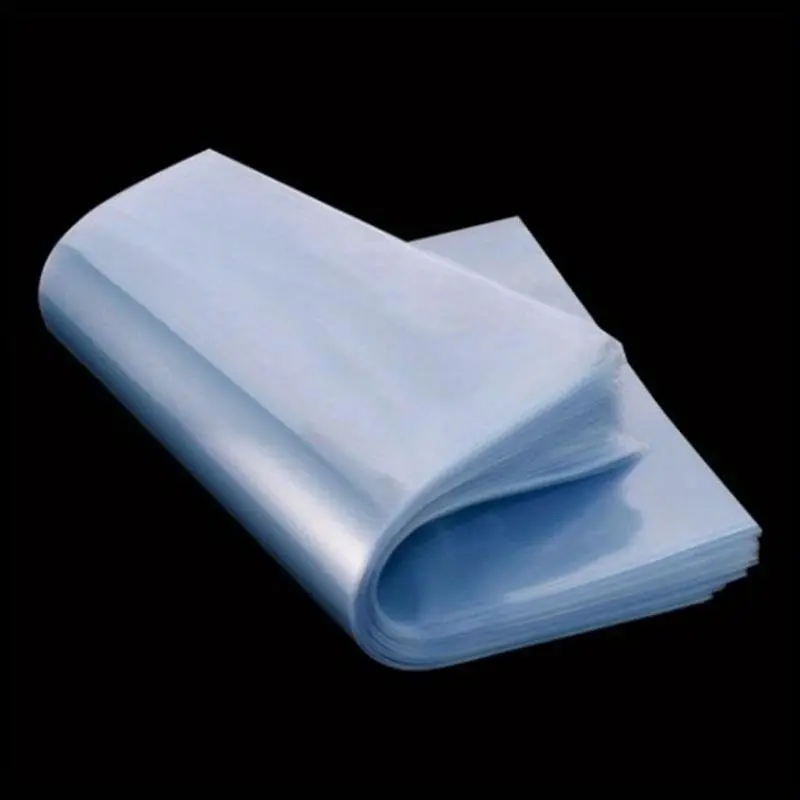 100pcs PVC Heat Shrink Packaging Bag, Shrink Film Transparent Sealing Film, Dustproof Heat Shrink Film Bag, Transparent Packaging Bag, DIY Cosmetic Packaging Bag, Individual Packaging