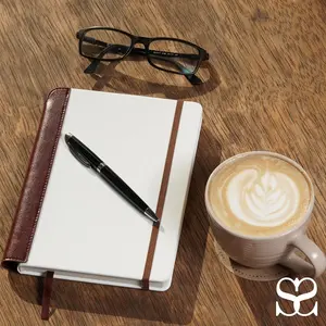 Settini Modern White Journal with Luxury Ballpoint Pen